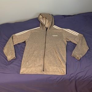 Adidas Climalite Grey Men’s Zipper Sweatshirt Size Large